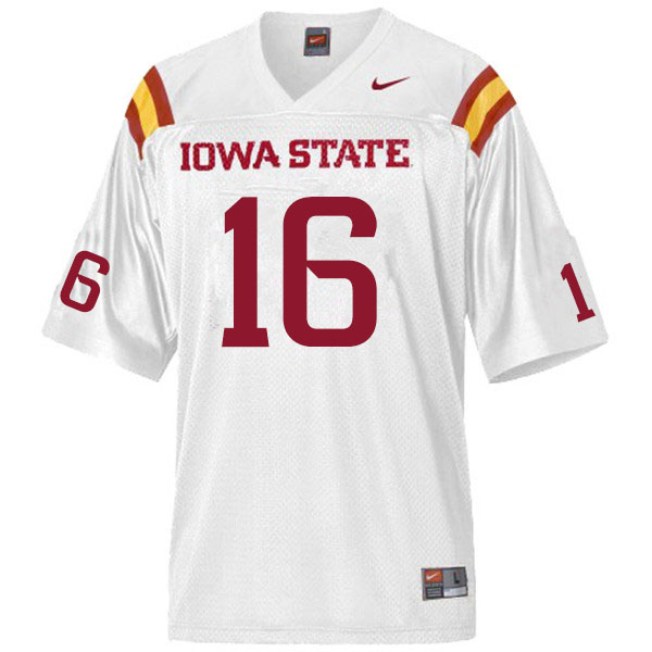Iowa State Cyclones Men's #16 Daniel Jackson Nike NCAA Authentic White College Stitched Football Jersey KM42Y32DF